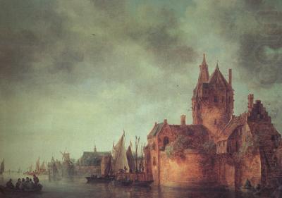 Jan van  Goyen A Castle by a River with Shipping at a Quay (nn03) china oil painting image